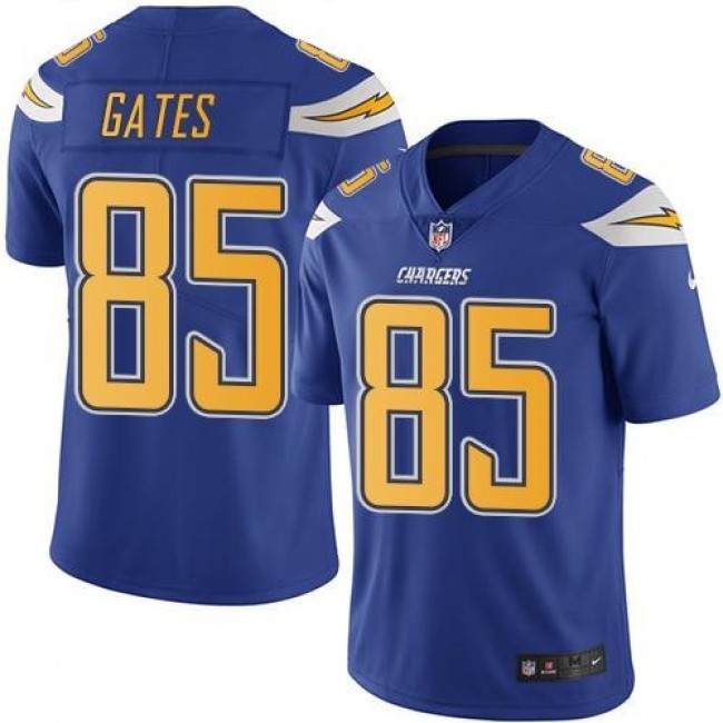 Nike Chargers #85 Antonio Gates Electric Blue Men's Stitched NFL Limited Rush Jersey