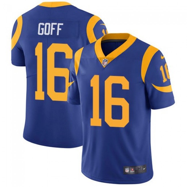 Nike Rams #16 Jared Goff Royal Blue Alternate Men's Stitched NFL Vapor Untouchable Limited Jersey
