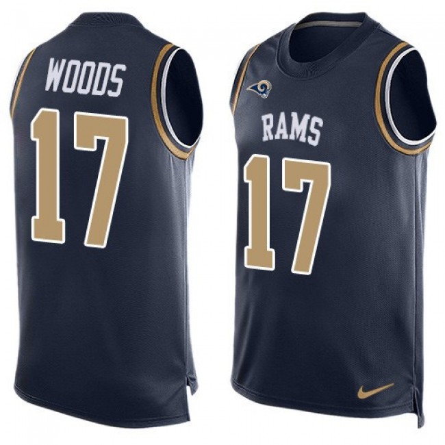 Nike Rams #17 Robert Woods Navy Blue Team Color Men's Stitched NFL Limited Tank Top Jersey