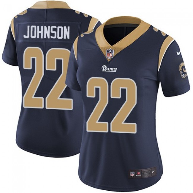Women's Rams #22 Trumaine Johnson Navy Blue Team Color Stitched NFL Vapor Untouchable Limited Jersey