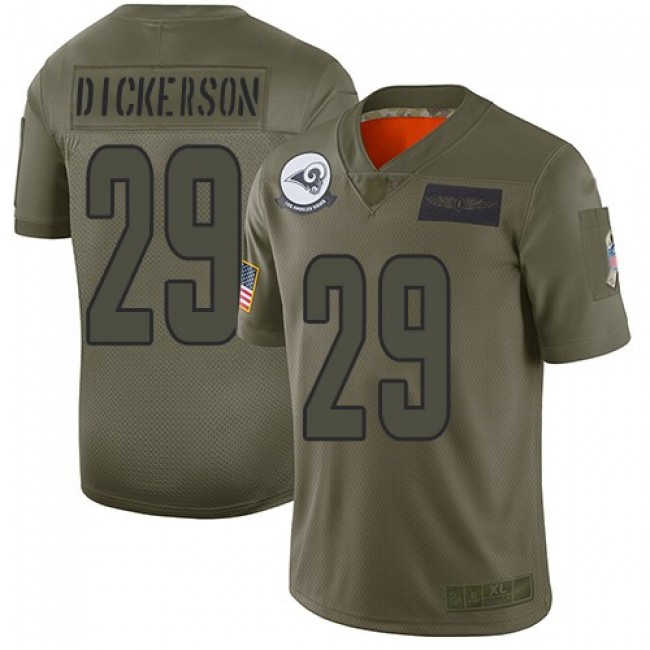 Nike Rams #29 Eric Dickerson Camo Men's Stitched NFL Limited 2019 Salute To Service Jersey