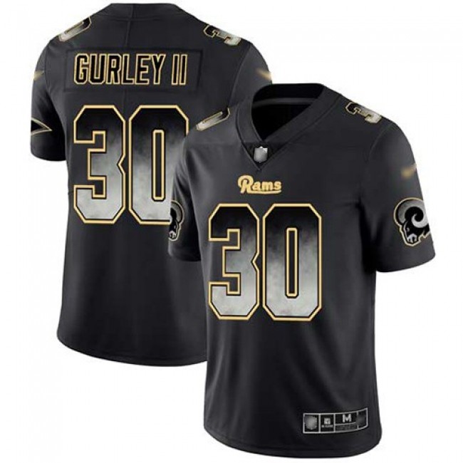 Nike Rams #30 Todd Gurley II Black Men's Stitched NFL Vapor Untouchable Limited Smoke Fashion Jersey