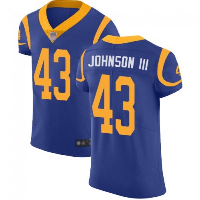 Nike Rams #43 John Johnson III Royal Blue Alternate Men's Stitched NFL Vapor Untouchable Elite Jersey