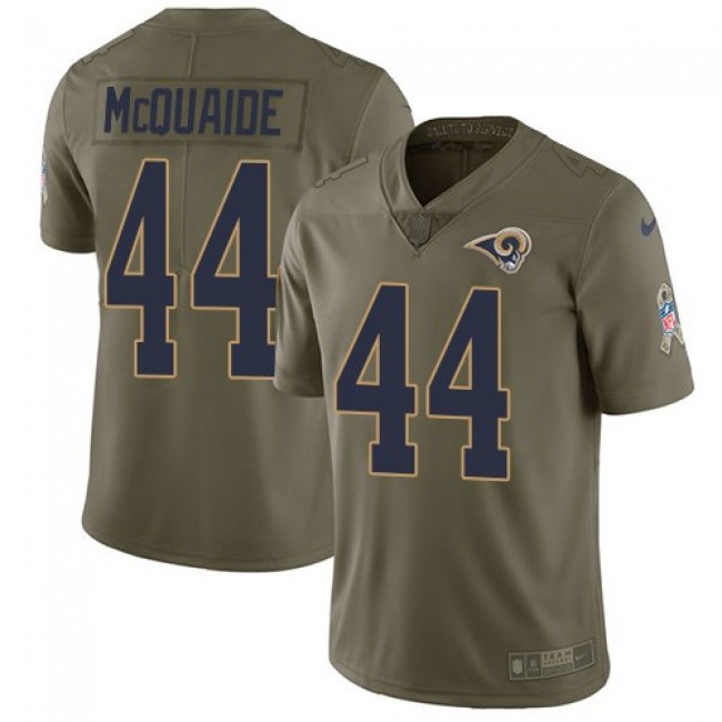 Los Angeles Rams #44 Jacob McQuaide Olive Youth Stitched NFL Limited 2017 Salute to Service Jersey