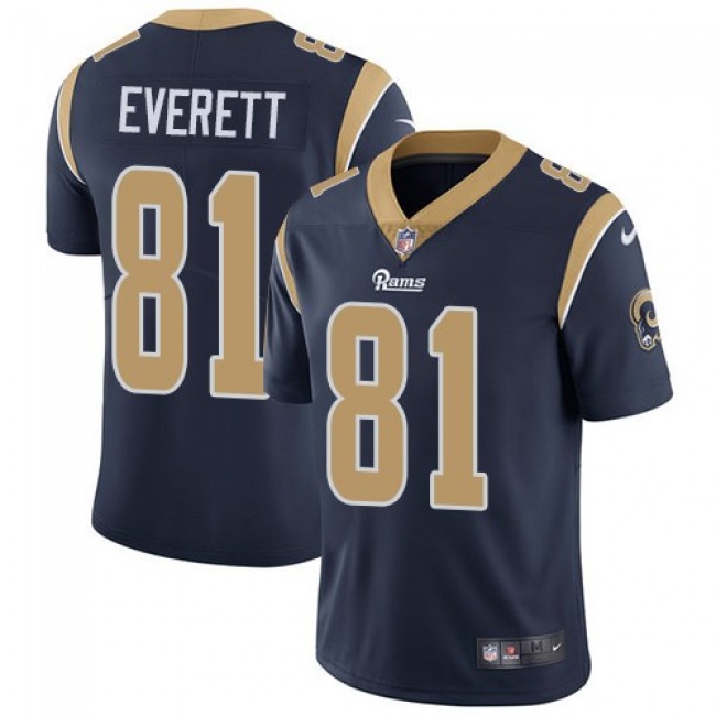 Los Angeles Rams #81 Gerald Everett Navy Blue Team Color Youth Stitched NFL Vapor Untouchable Limited Jersey