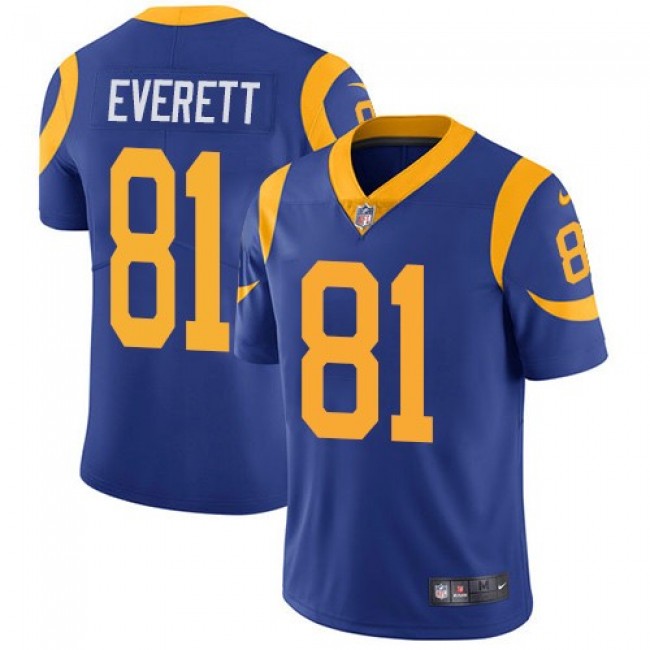 Nike Rams #81 Gerald Everett Royal Blue Alternate Men's Stitched NFL Vapor Untouchable Limited Jersey