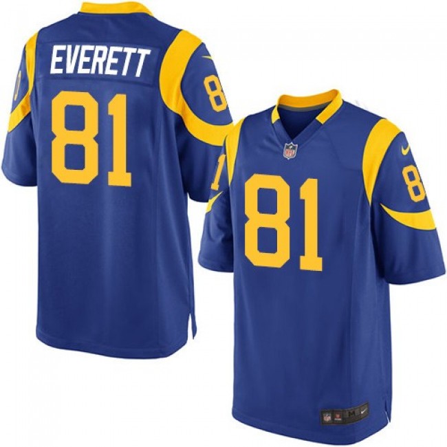Los Angeles Rams #81 Gerald Everett Royal Blue Alternate Youth Stitched NFL Elite Jersey