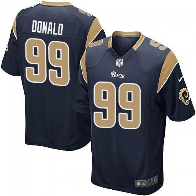 Los Angeles Rams #99 Aaron Donald Navy Blue Team Color Youth Stitched NFL Elite Jersey