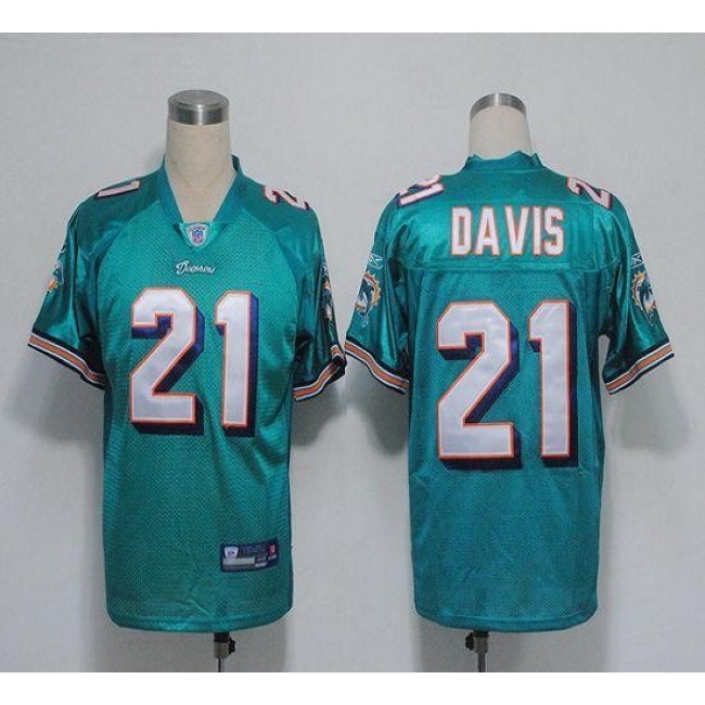 Dolphins #21 Vontae Davis Green Stitched NFL Jersey