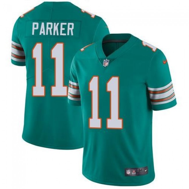 Miami Dolphins #11 DeVante Parker Aqua Green Alternate Youth Stitched NFL Vapor Untouchable Limited Jersey