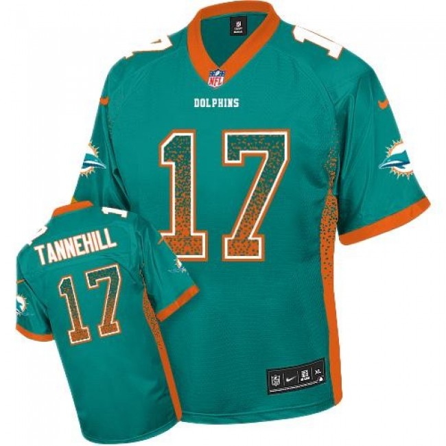 Miami Dolphins #17 Ryan Tannehill Aqua Green Team Color Youth Stitched NFL Elite Drift Fashion Jersey
