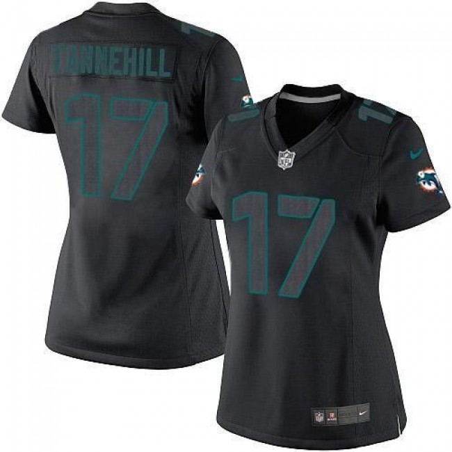 Women's Dolphins #17 Ryan Tannehill Black Impact Stitched NFL Limited Jersey