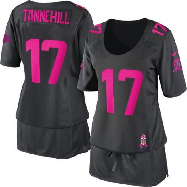 Women's Dolphins #17 Ryan Tannehill Dark Grey Breast Cancer Awareness Stitched NFL Elite Jersey