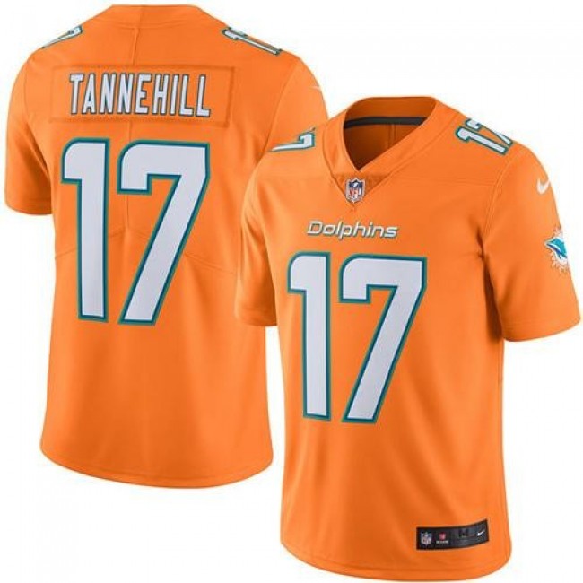 Miami Dolphins #17 Ryan Tannehill Orange Youth Stitched NFL Limited Rush Jersey