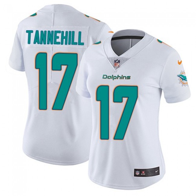 Women's Dolphins #17 Ryan Tannehill White Stitched NFL Vapor Untouchable Limited Jersey