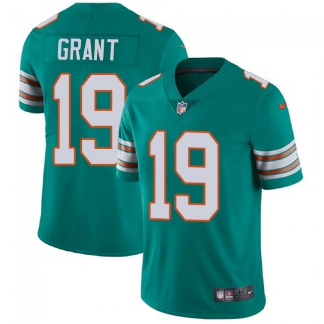 Nike Dolphins #19 Jakeem Grant Aqua Green Alternate Men's Stitched NFL Vapor Untouchable Limited Jersey