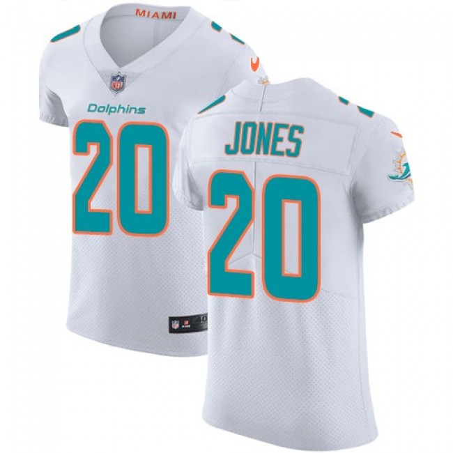 Nike Dolphins #20 Reshad Jones White Men's Stitched NFL Vapor Untouchable Elite Jersey