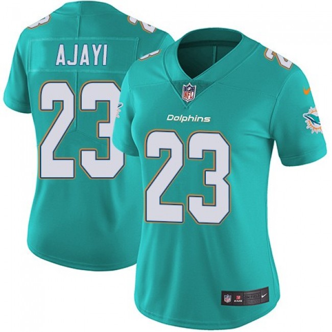 Women's Dolphins #23 Jay Ajayi Aqua Green Team Color Stitched NFL Vapor Untouchable Limited Jersey