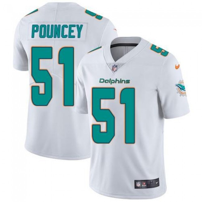 Miami Dolphins #51 Mike Pouncey White Youth Stitched NFL Vapor Untouchable Limited Jersey