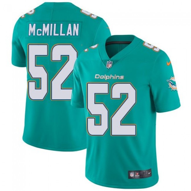 Miami Dolphins #52 Raekwon McMillan Aqua Green Team Color Youth Stitched NFL Vapor Untouchable Limited Jersey
