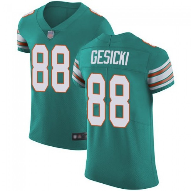 Nike Dolphins #88 Mike Gesicki Aqua Green Alternate Men's Stitched NFL Vapor Untouchable Elite Jersey