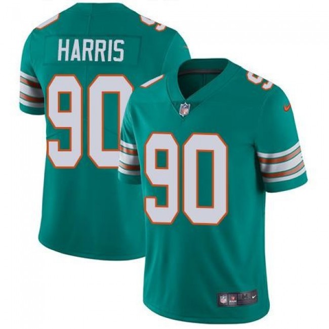 Miami Dolphins #90 Charles Harris Aqua Green Alternate Youth Stitched NFL Vapor Untouchable Limited Jersey