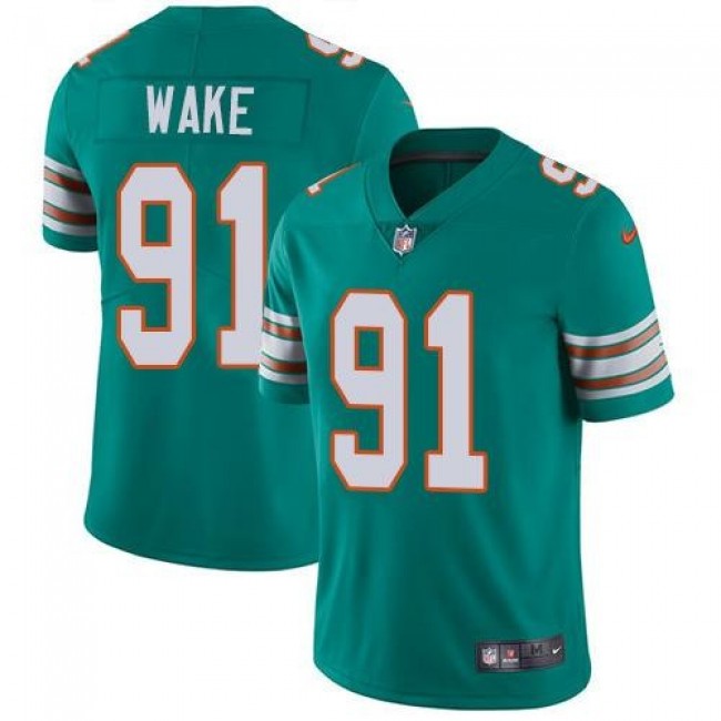 Miami Dolphins #91 Cameron Wake Aqua Green Alternate Youth Stitched NFL Vapor Untouchable Limited Jersey