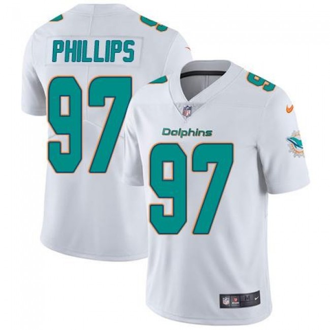 Miami Dolphins #97 Jordan Phillips White Youth Stitched NFL Vapor Untouchable Limited Jersey