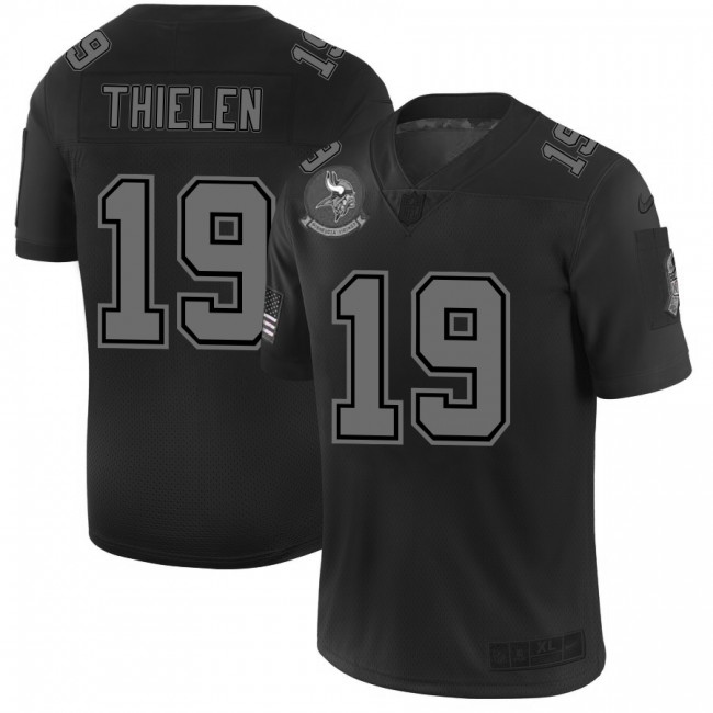 Minnesota Vikings #19 Adam Thielen Men's Nike Black 2019 Salute to Service Limited Stitched NFL Jersey