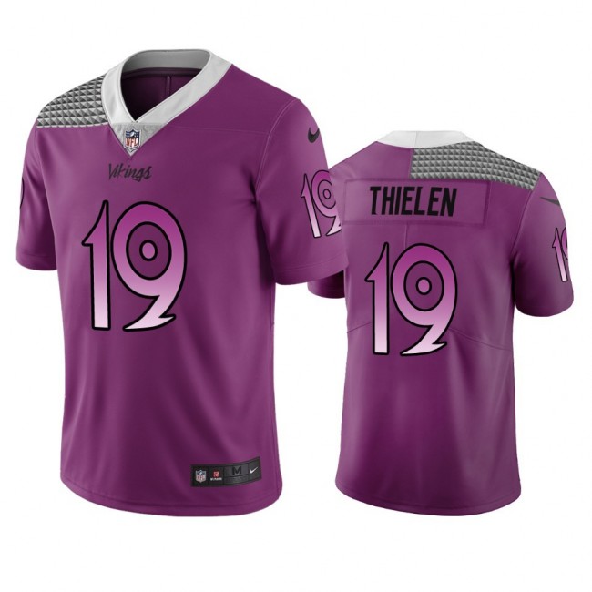 Minnesota Vikings #19 Adam Thielen Purple Vapor Limited City Edition NFL Jersey