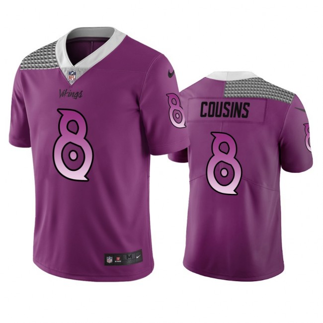 Minnesota Vikings #8 Kirk Cousins Purple Vapor Limited City Edition NFL Jersey