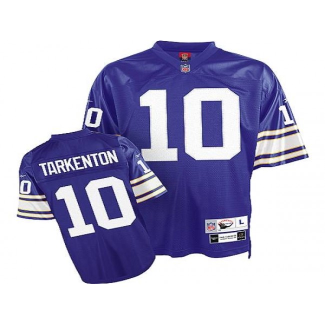 Mitchell&Ness Vikings #10 Fran Tarkenton Purple Stitched Throwback NFL Jersey
