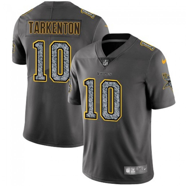 Nike Vikings #10 Fran Tarkenton Gray Static Men's Stitched NFL Vapor Untouchable Limited Jersey