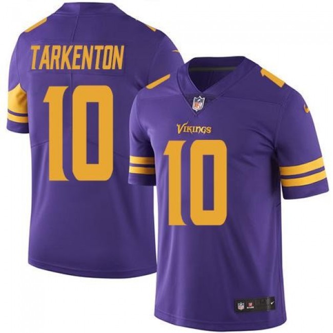 Nike Vikings #10 Fran Tarkenton Purple Men's Stitched NFL Limited Rush Jersey