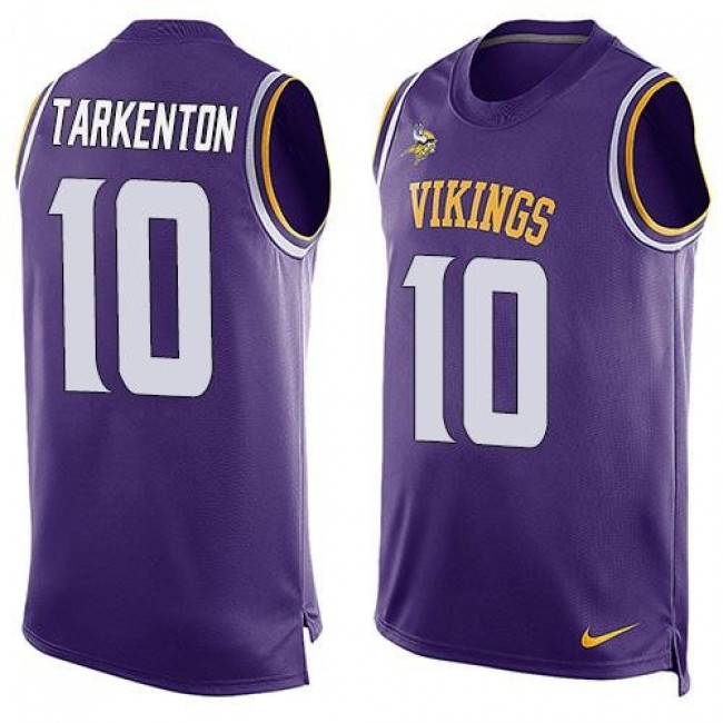 Nike Vikings #10 Fran Tarkenton Purple Team Color Men's Stitched NFL Limited Tank Top Jersey