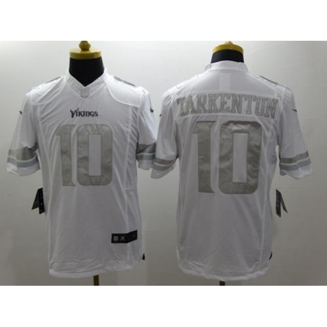 Nike Vikings #10 Fran Tarkenton White Men's Stitched NFL Limited Platinum Jersey