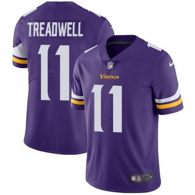 Nike Vikings #11 Laquon Treadwell Purple Team Color Men's Stitched NFL Vapor Untouchable Limited Jersey
