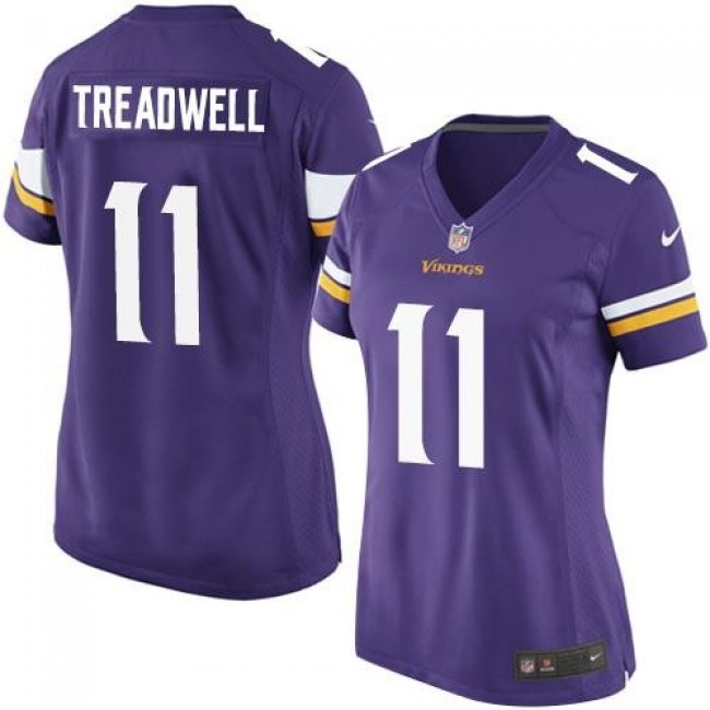 Women's Vikings #11 Laquon Treadwell Purple Team Color Stitched NFL Elite Jersey