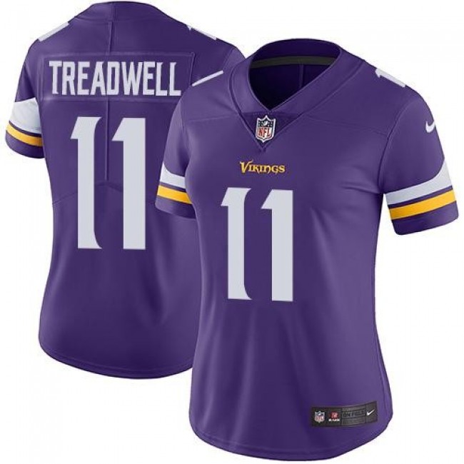 Women's Vikings #11 Laquon Treadwell Purple Team Color Stitched NFL Vapor Untouchable Limited Jersey