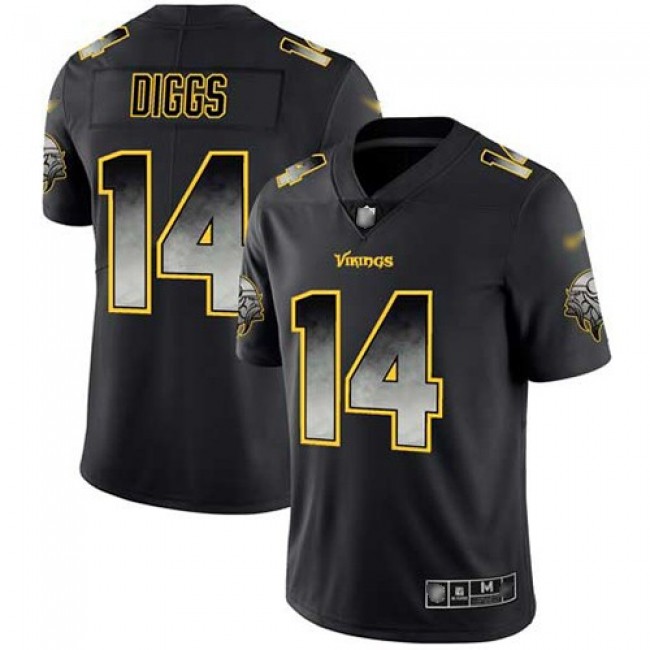 Nike Vikings #14 Stefon Diggs Black Men's Stitched NFL Vapor Untouchable Limited Smoke Fashion Jersey
