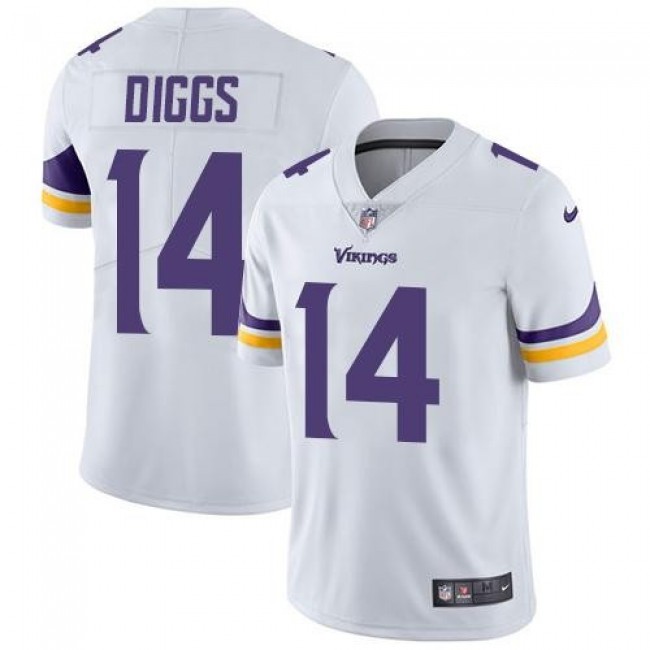 Nike Vikings #14 Stefon Diggs White Men's Stitched NFL Vapor Untouchable Limited Jersey