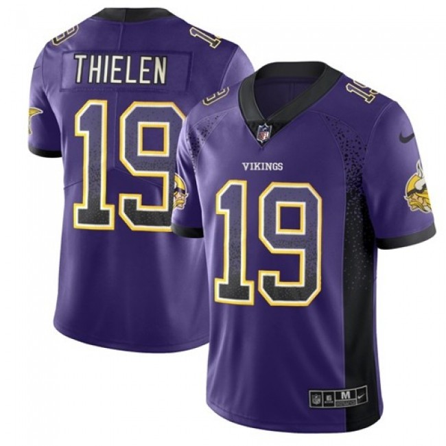 Nike Vikings #19 Adam Thielen Purple Team Color Men's Stitched NFL Limited Rush Drift Fashion Jersey