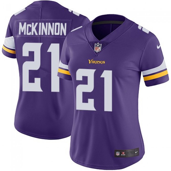Women's Vikings #21 Jerick McKinnon Purple Team Color Stitched NFL Vapor Untouchable Limited Jersey