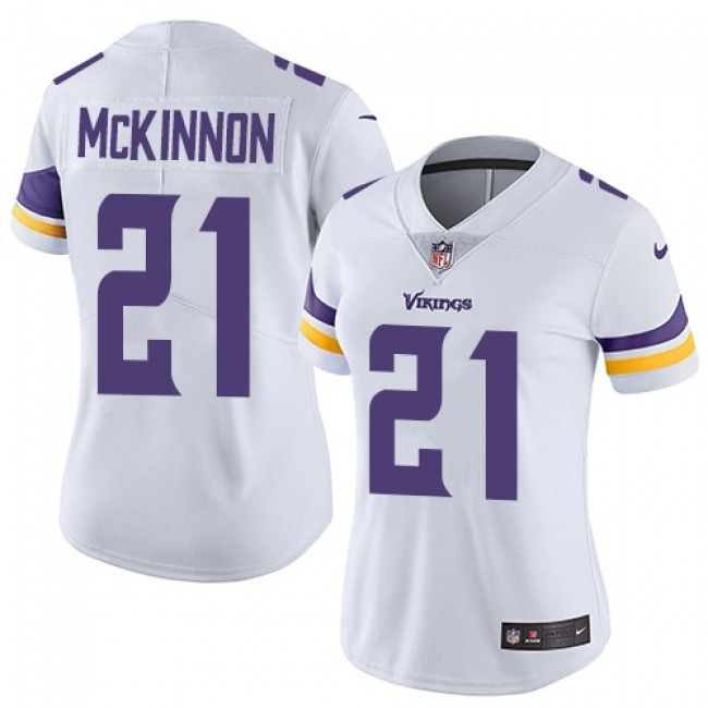Women's Vikings #21 Jerick McKinnon White Stitched NFL Vapor Untouchable Limited Jersey