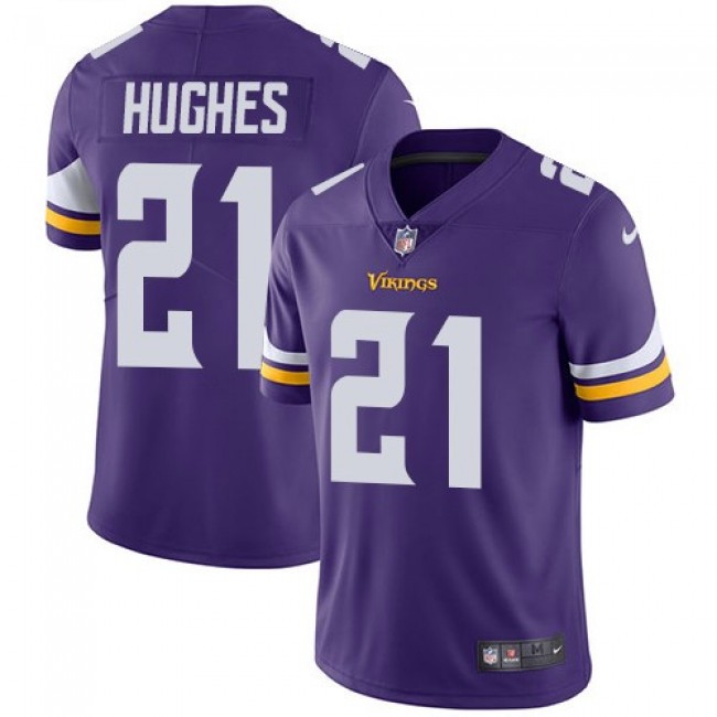 Nike Vikings #21 Mike Hughes Purple Team Color Men's Stitched NFL Vapor Untouchable Limited Jersey