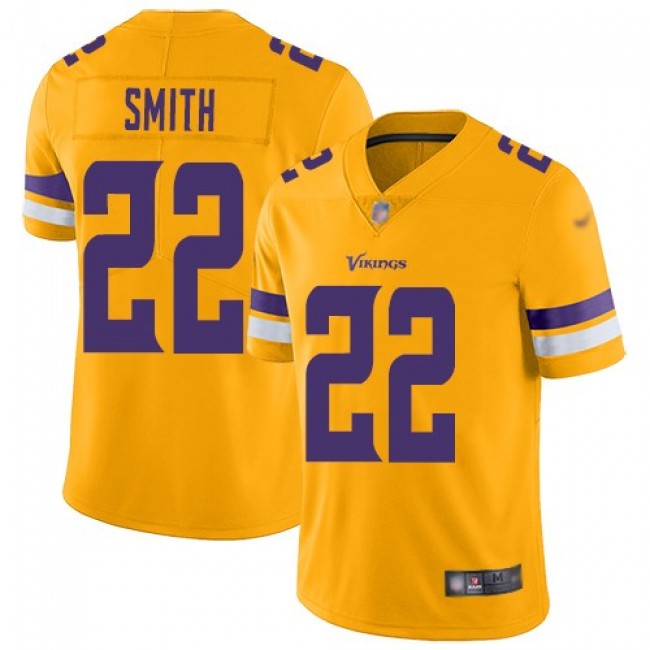 Nike Vikings #22 Harrison Smith Gold Men's Stitched NFL Limited Inverted Legend Jersey