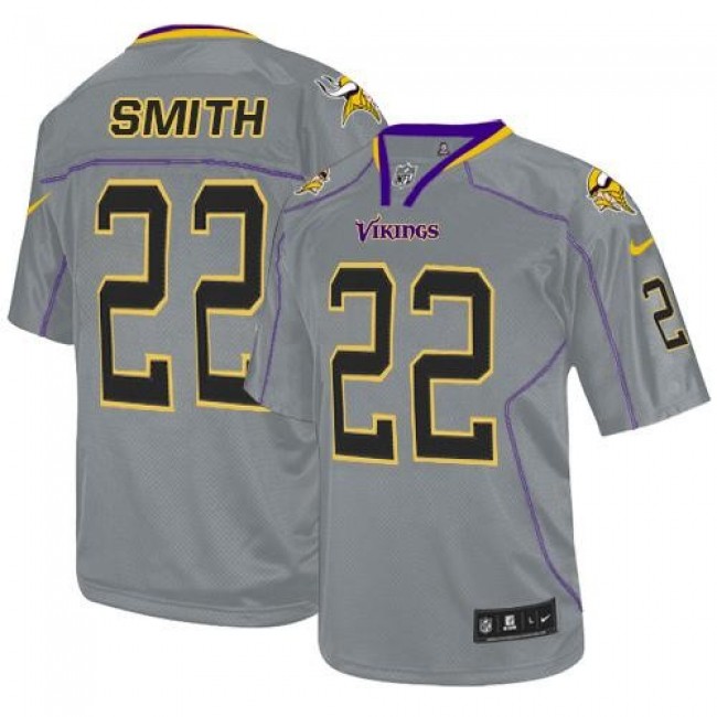 Nike Vikings #22 Harrison Smith Lights Out Grey Men's Stitched NFL Elite Jersey