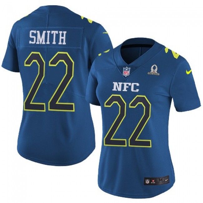 Women's Vikings #22 Harrison Smith Navy Stitched NFL Limited NFC 2017 Pro Bowl Jersey