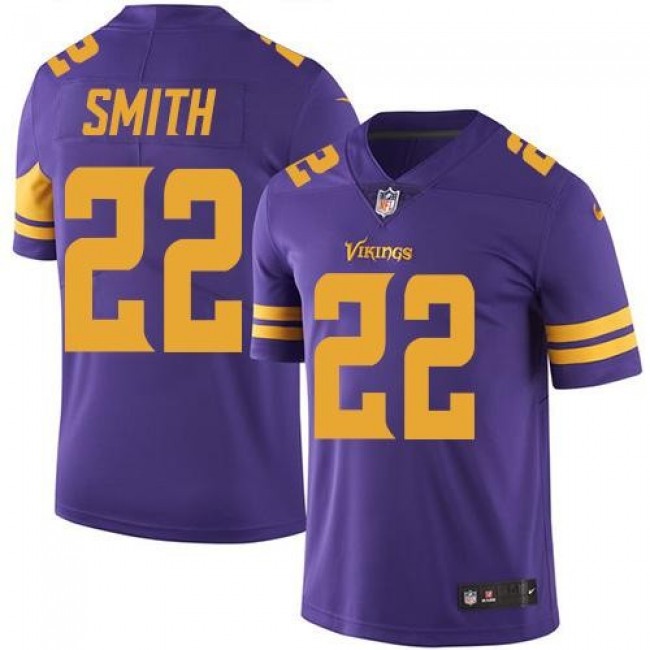 Nike Vikings #22 Harrison Smith Purple Men's Stitched NFL Limited Rush Jersey