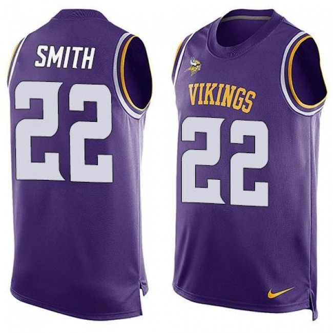 Nike Vikings #22 Harrison Smith Purple Team Color Men's Stitched NFL Limited Tank Top Jersey